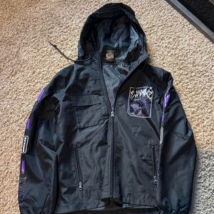 SWIXX Black and Purple Hooded Jacket